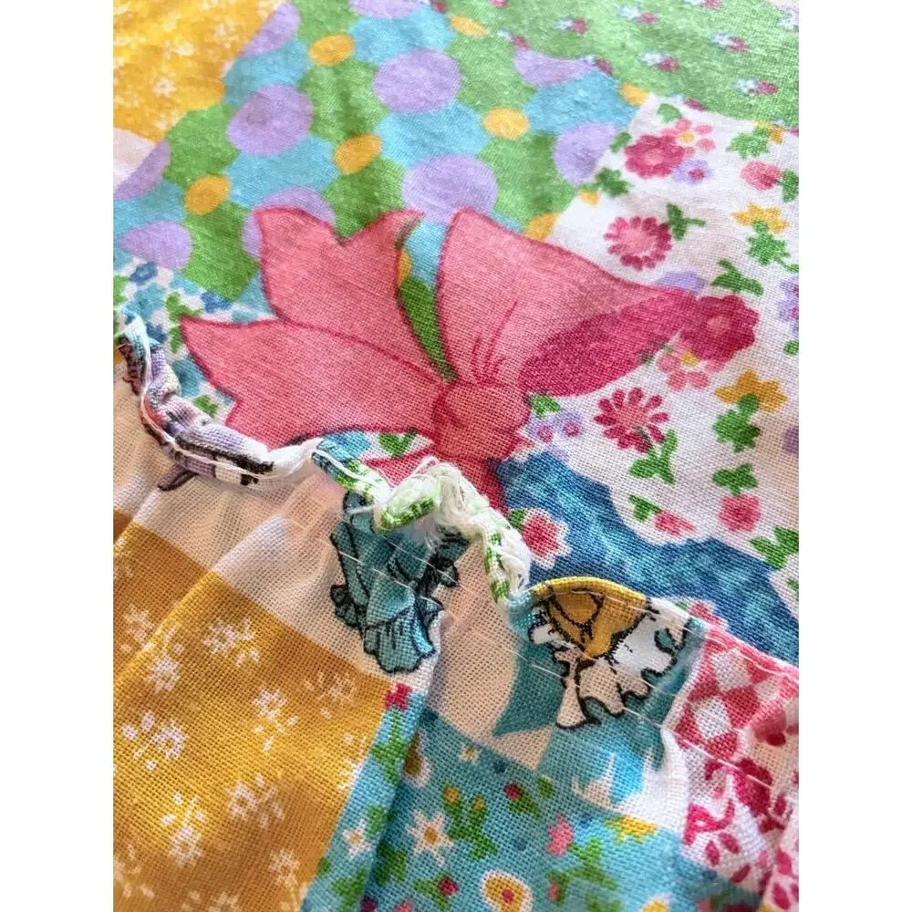 Holly Hobbie Vintage Twin Flat Bedspread Top Sheet 70s Cottagecore Bedding